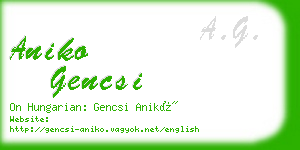 aniko gencsi business card